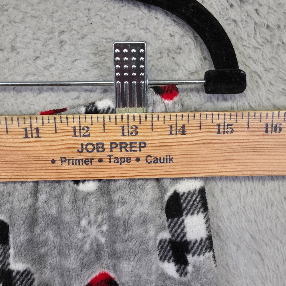 Disney Pajama Pants Womens S Gray Plaid Holiday Fleece Lined Mickey Mouse Lounge - Picture 3 of 11